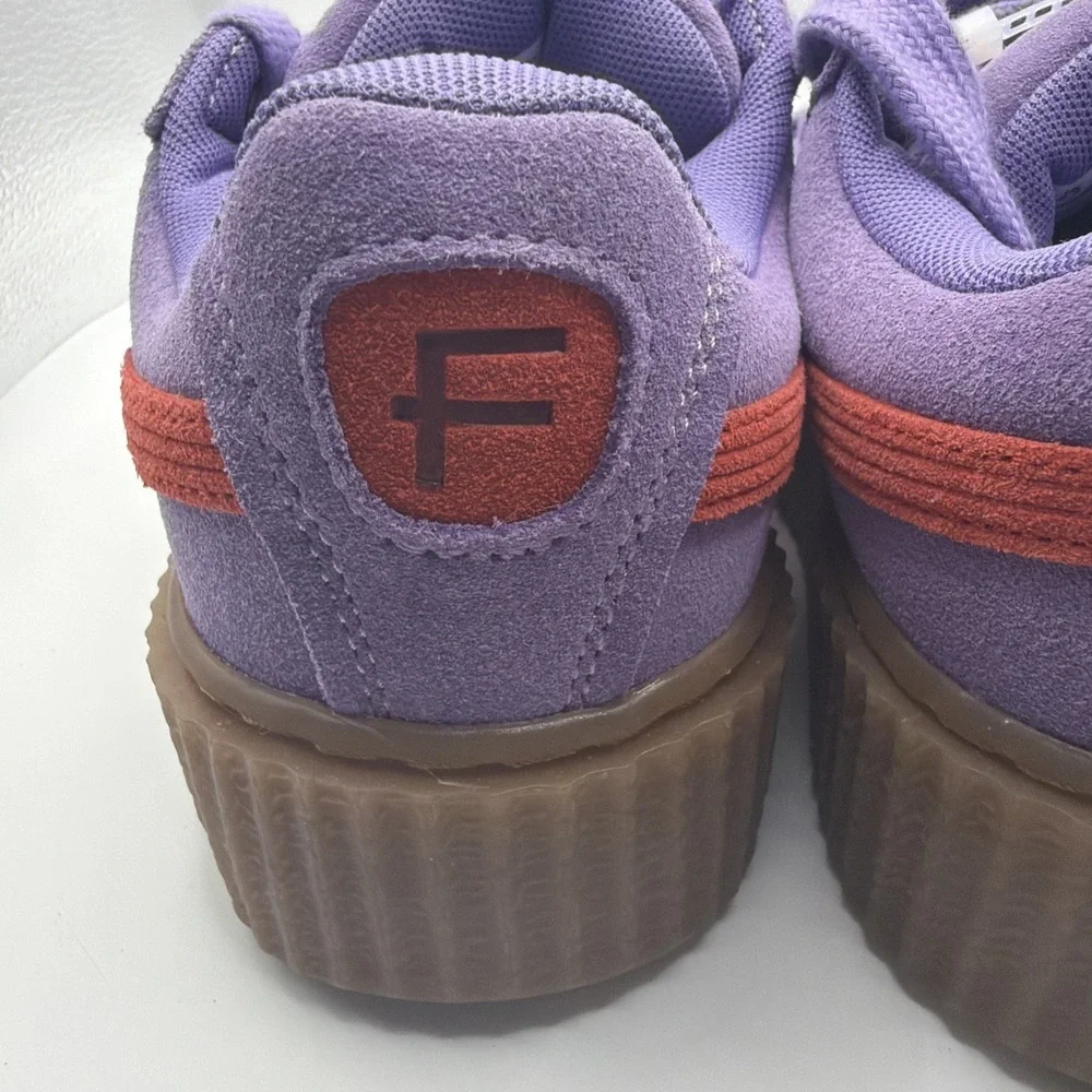 Puma Fenty By Rihanna Creeper Purple, Suede Red Gum‎ Sole Woman's 7